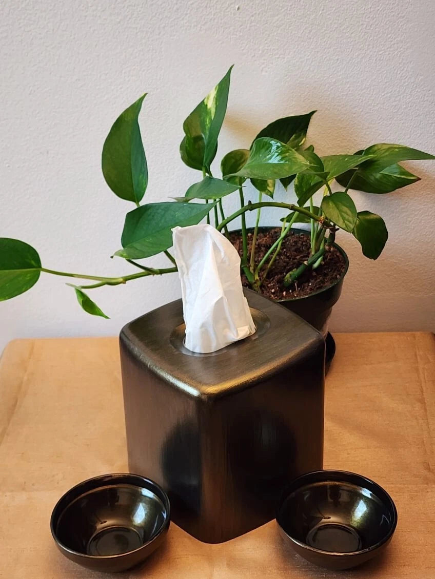 Tissue Holder Cover With Small Matching Candle Holder /Candy Dish Table Setting | eBay