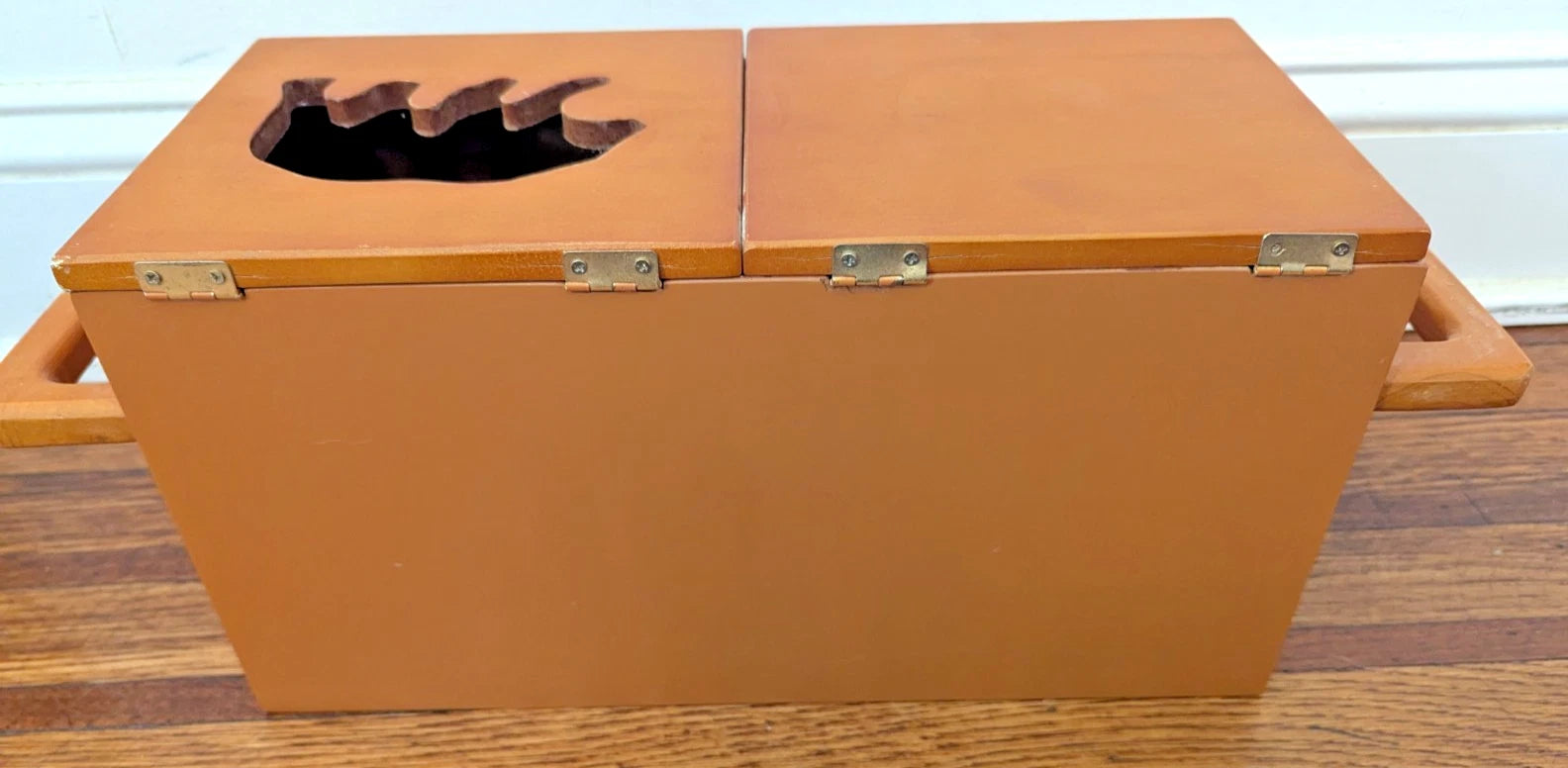 VTG Wooden Tissue Box Bear Forest Scene Rustic Cabin Decor | eBay