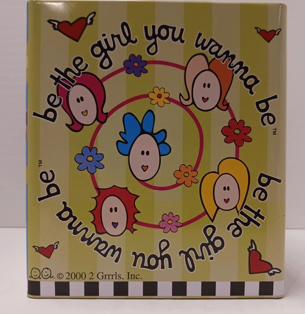 Vintage 2 Grrrls Tin Metal Tissue Box Cover Colorful Retro Style 2000 | eBay