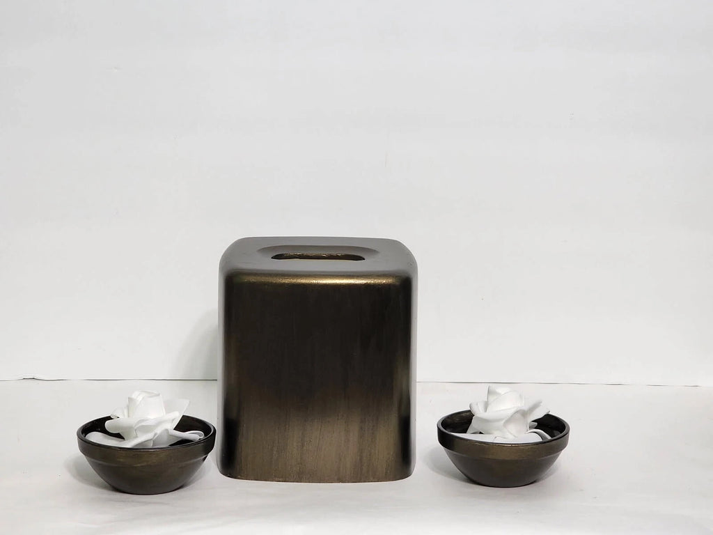 Tissue Holder Cover With Small Matching Candle Holder /Candy Dish Table Setting | eBay