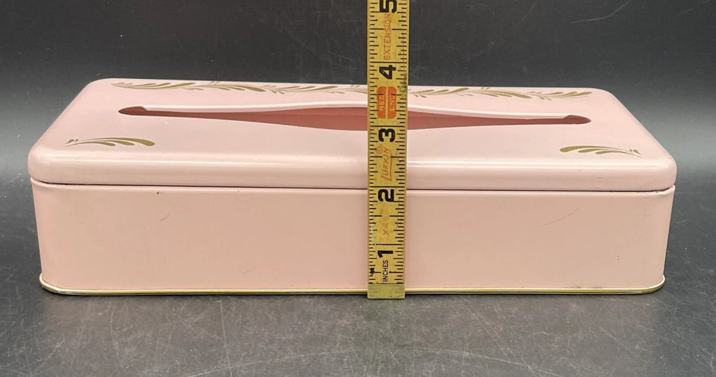 Vintage Ransburg 1950s MCM Hand Painted Pink and Gold Swirl Metal Tissue Box | eBay
