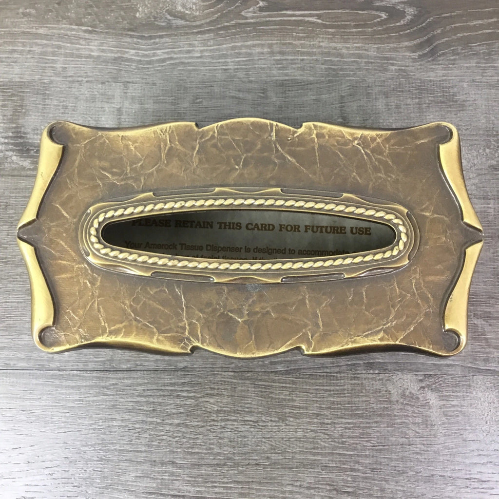 Vtg 1970's Brass Amerock Carriage House Tissue Box Dispenser Cover Complete | eBay