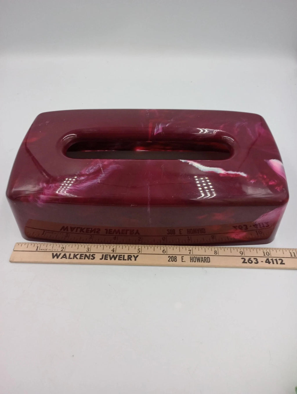 Faux Marble Vintage Acrylic Lucite Plastic Tissue Box Holder Pink Magenta Rose | eBay