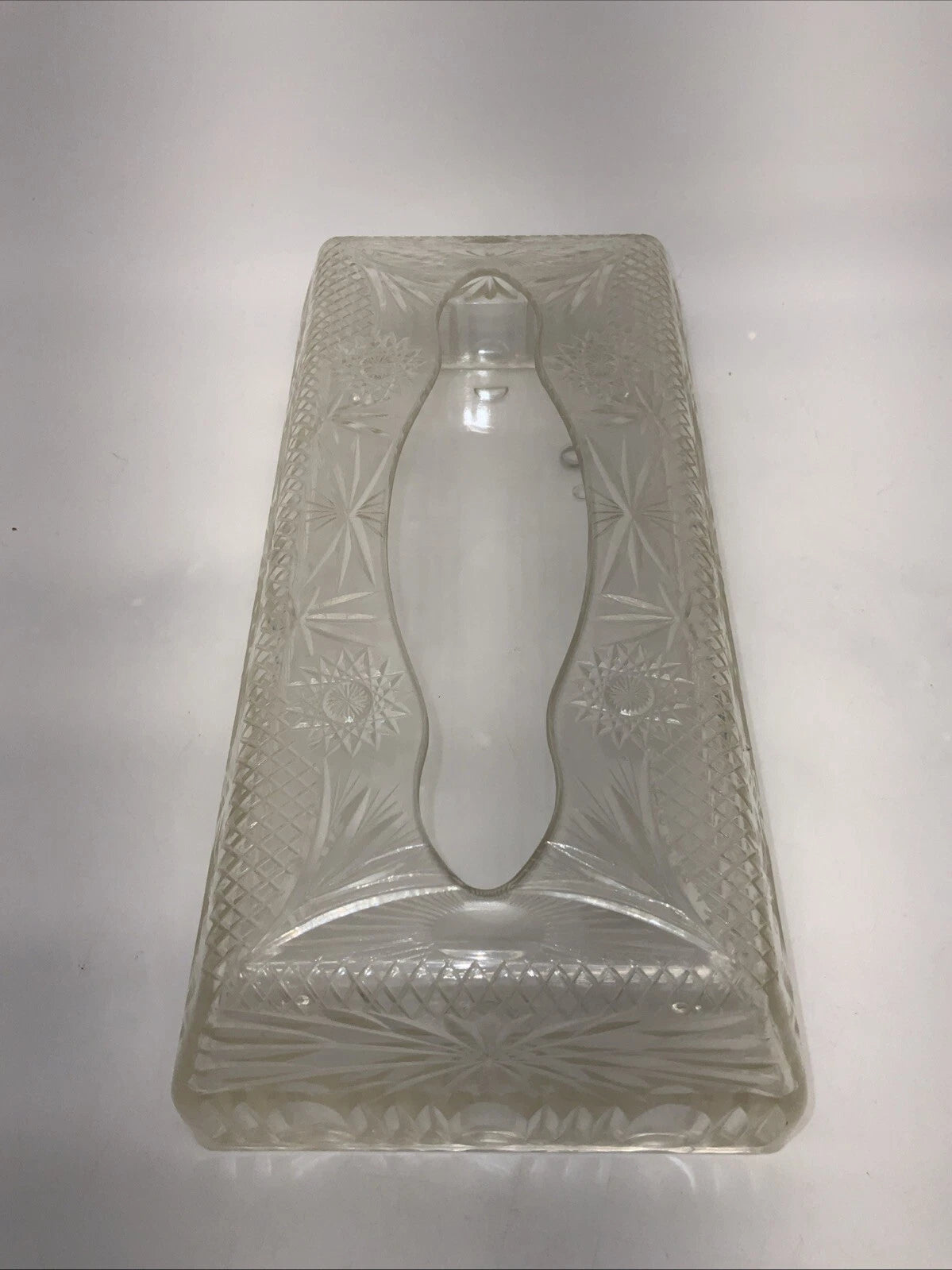 Vintage 1960s MCM Tissue Box Cover Holder Starburst Acrylic Clear Plastic | eBay
