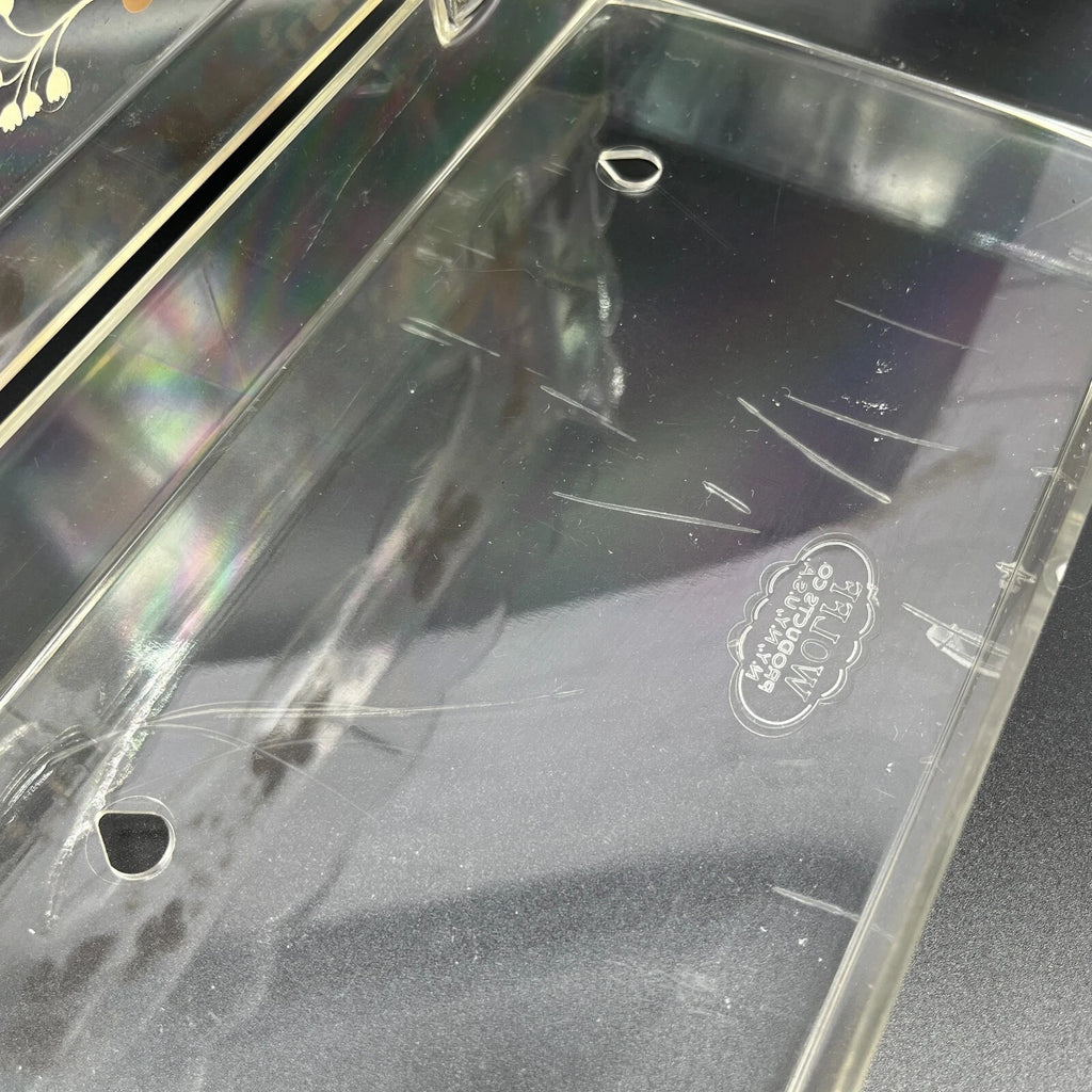 Vtg Acrylic Clear Tissue Box Cover Holder with Hinged Lid Butterflies Wolff | eBay