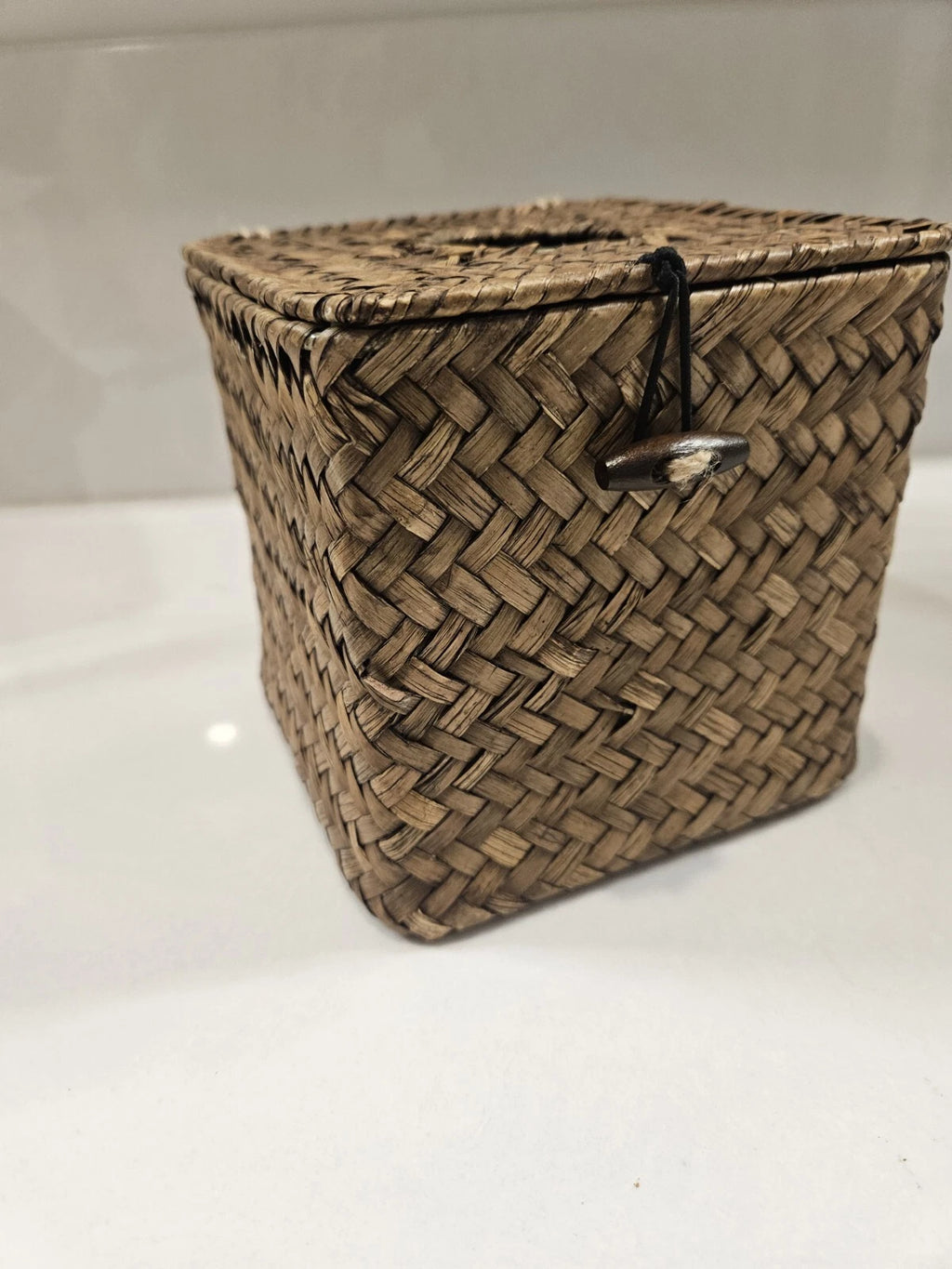 Woven Rattan Bamboo Tissue Box Cover Boho Coastal Beach | eBay