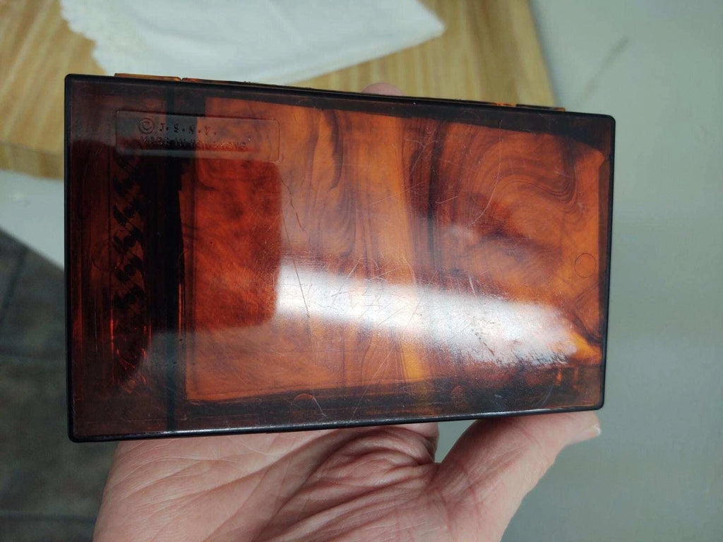 Vtg. J.S.N.Y. plastic mirrored tissue box. | eBay