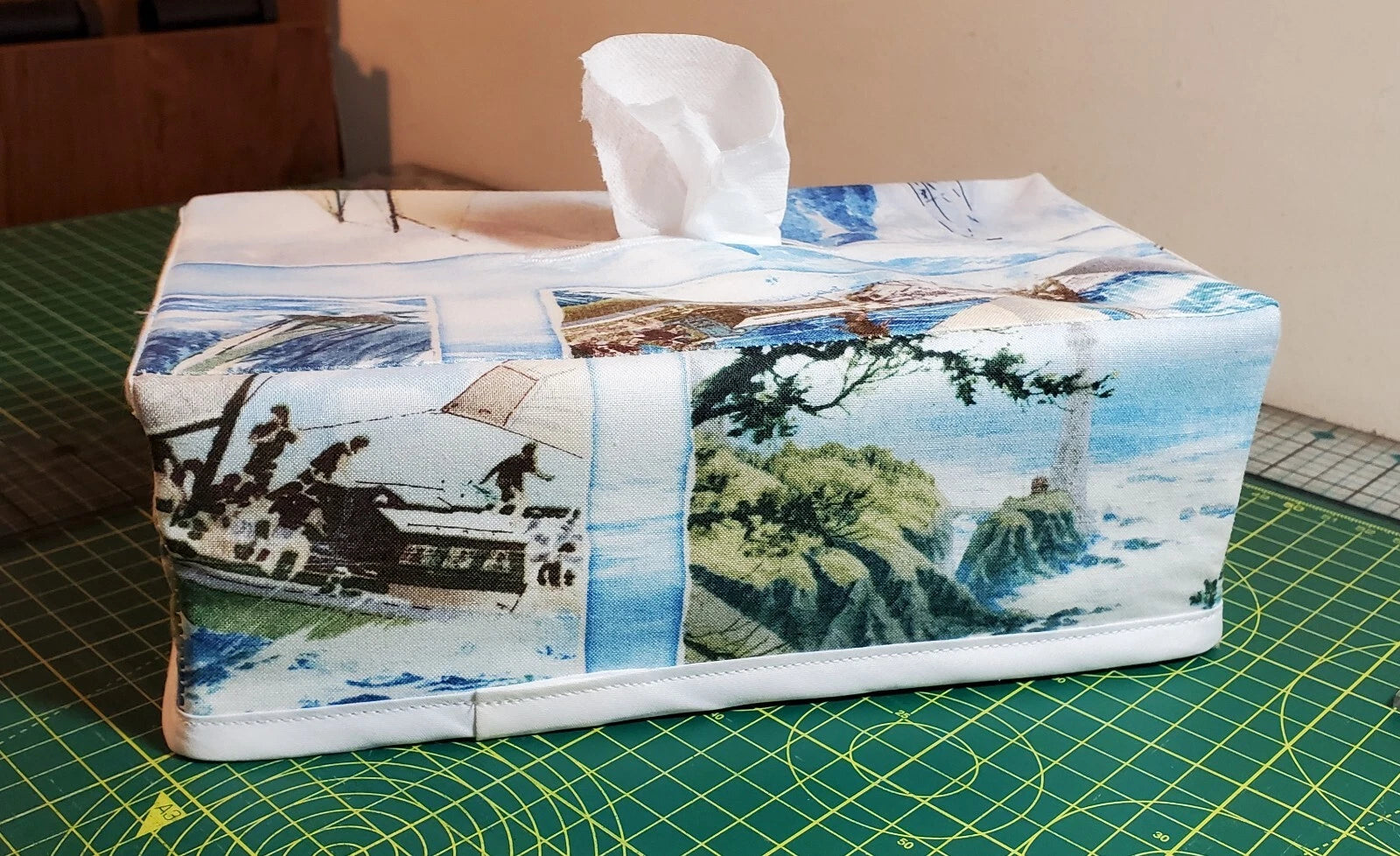 Lighthouse and Sailboat Tissue Box Cover Handmade | eBay