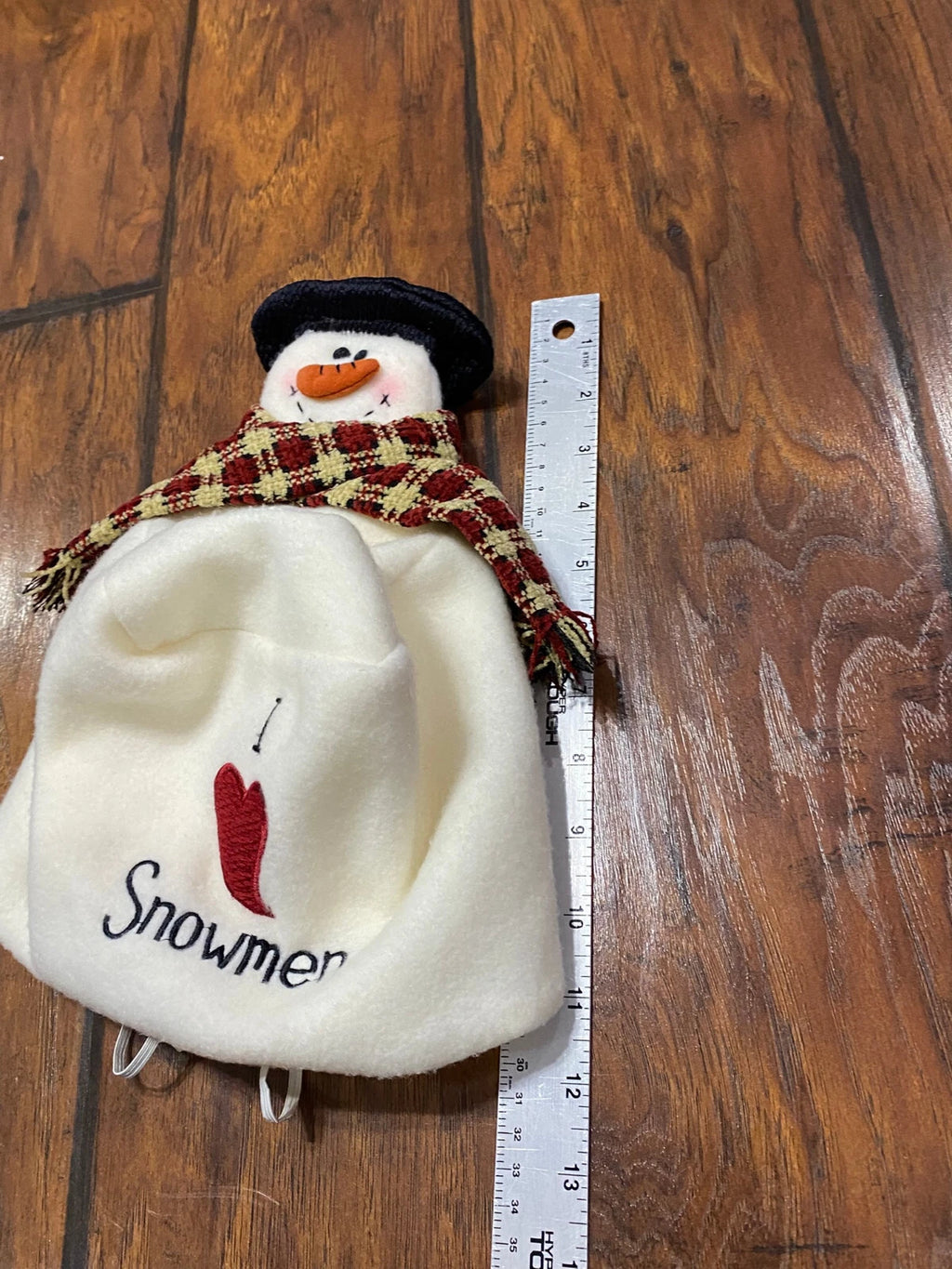 I Love Snowmen Tissue Box Cover Fabric White With Scarf Embrodered | eBay