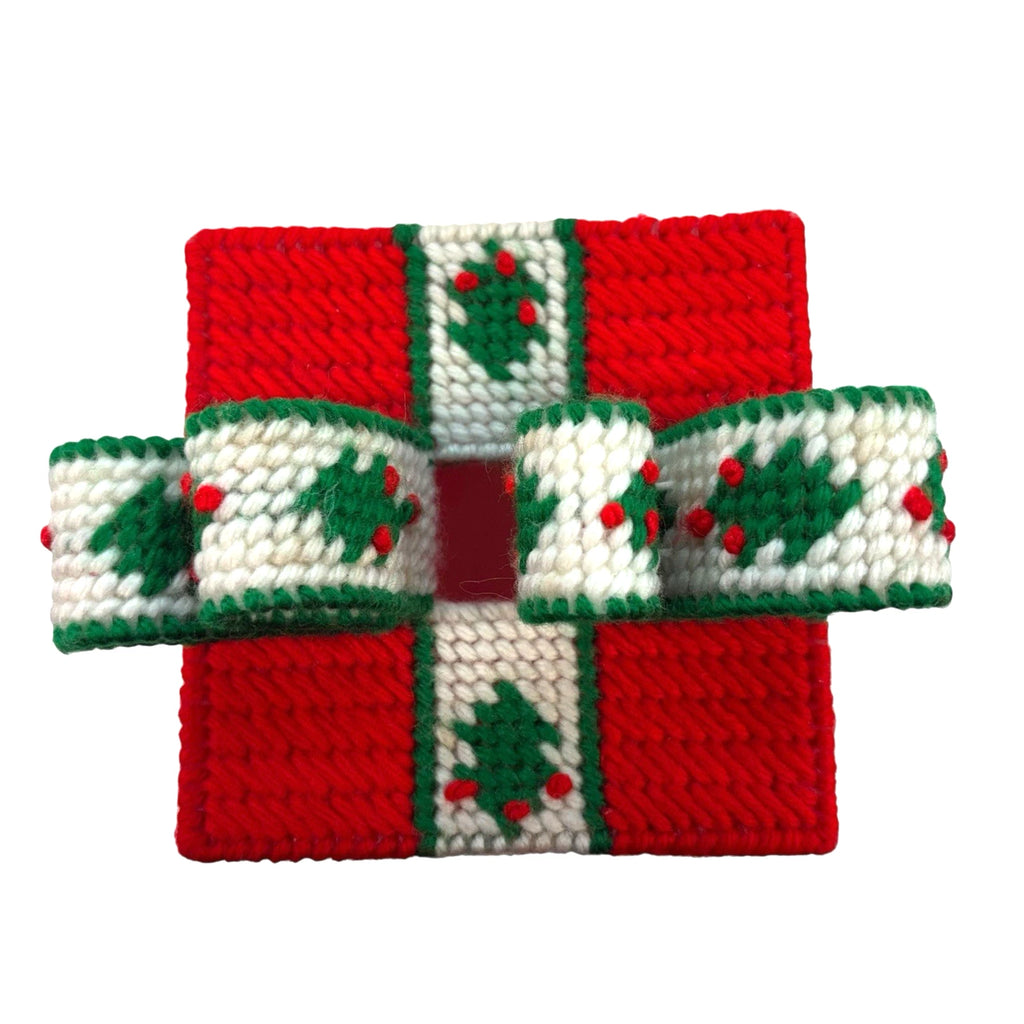 Vintage Plastic Canvas Needlepoint Christmas Square Tissue Cover Box Lot of 2 | eBay