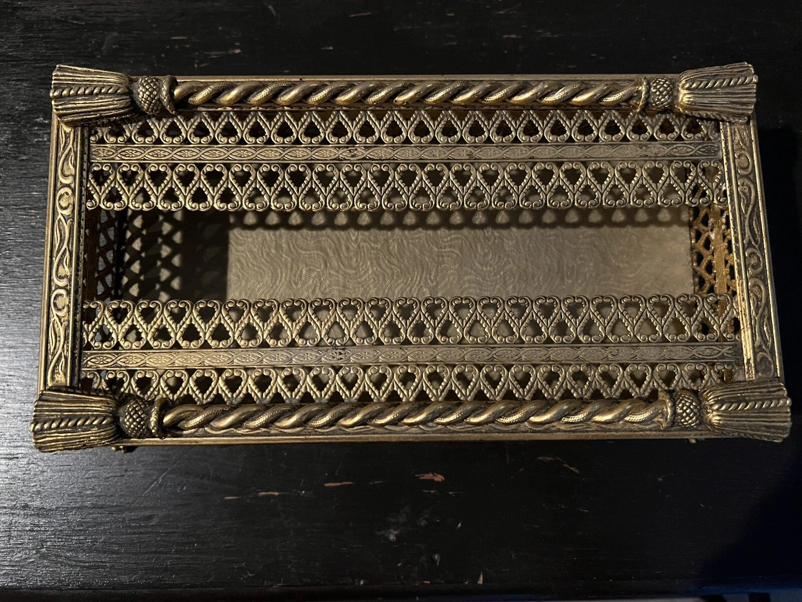 Vintage Stylebuilt Hollywood Regency Gold Rope & Tassel Tissue Box Holder Cover | eBay