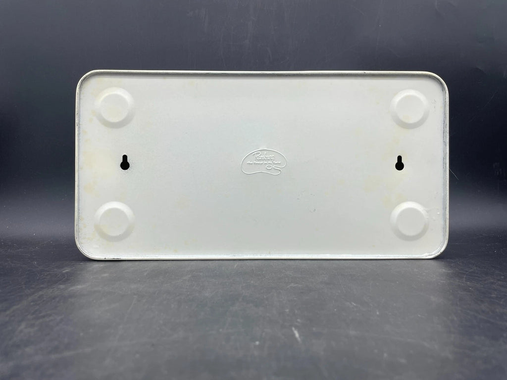 Vintage Ransburg 1950s Retro Hand Painted White and Gold Metal Tissue Box | eBay