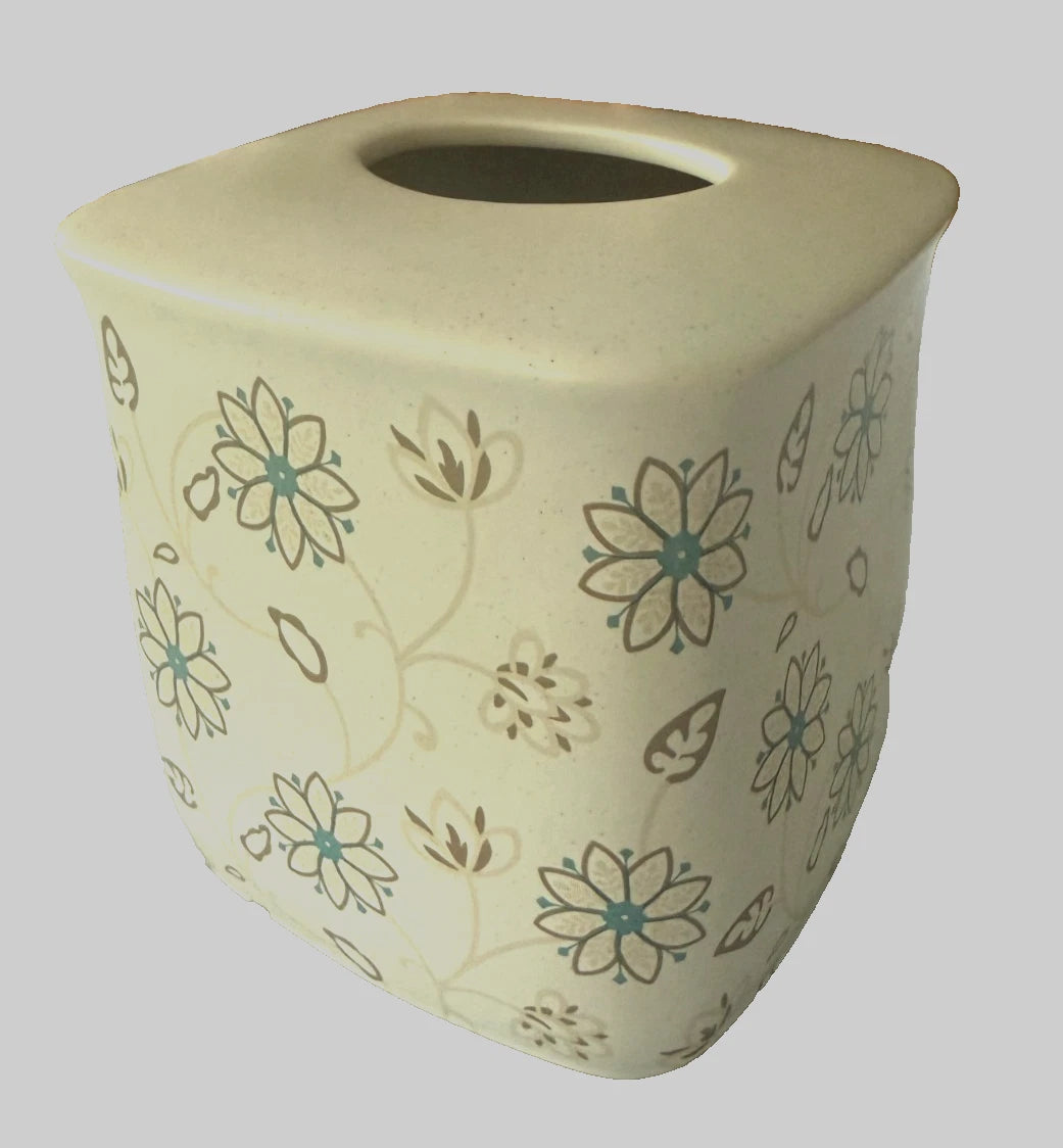 JLA Isabel Floral Ceramic Boutique Tissue Kleenex Box | eBay
