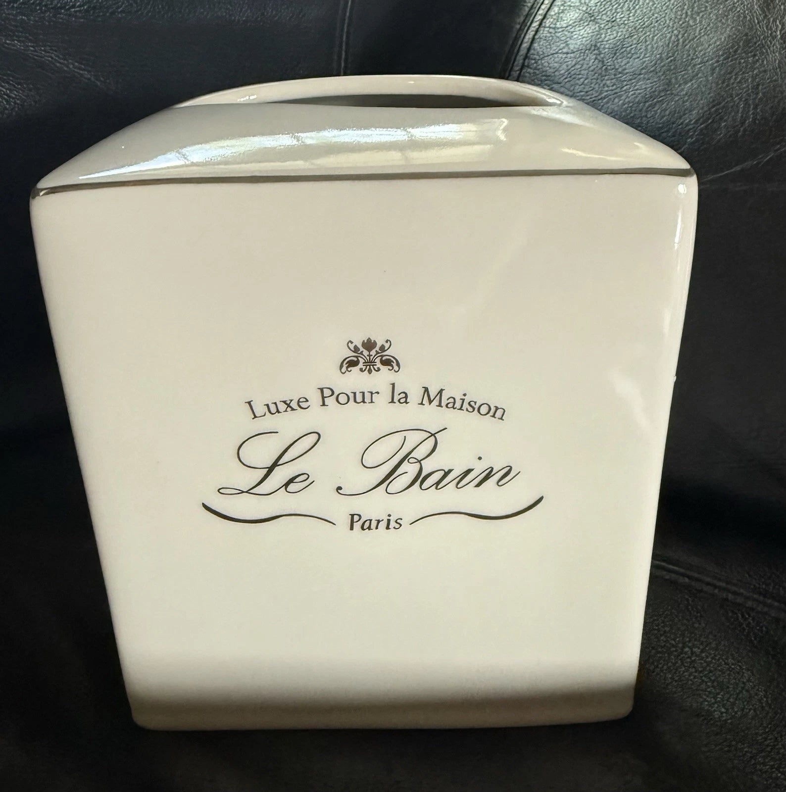White Porcelain KASSATEX Le Bain Tissue Box Holder NWOB | eBay