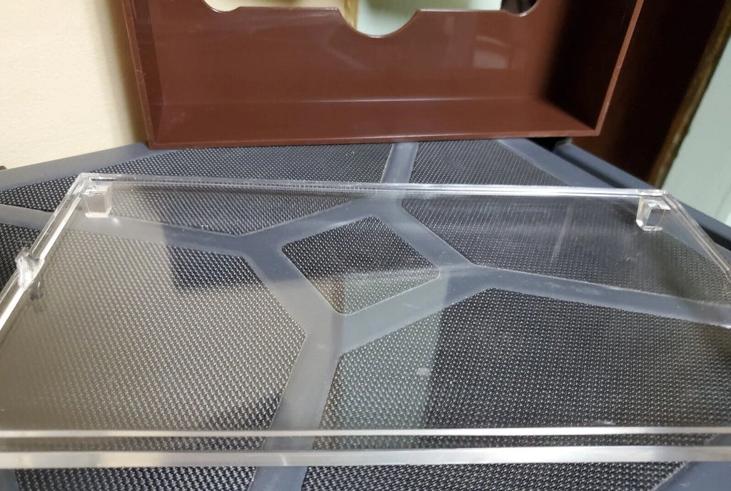 VINTAGE MCM TISSUE BOX HOLDER BROWN ACRYLIC LUCITE | eBay