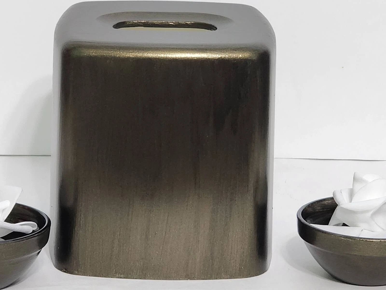 Tissue Holder Cover With Small Matching Candle Holder /Candy Dish Table Setting | eBay