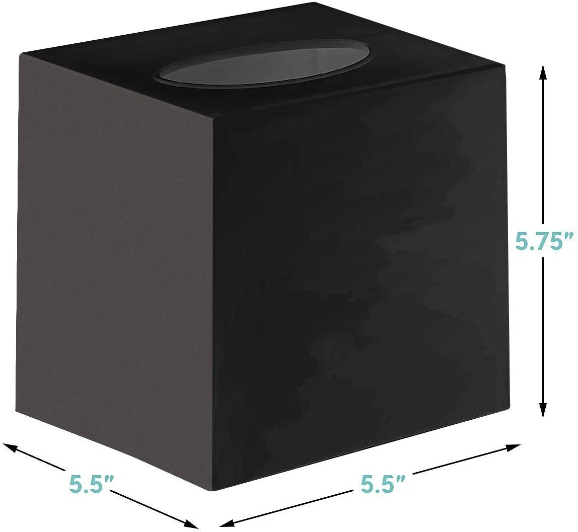 DWËLLZA Home Black Tissue Box Cover Square - Plastic Facial Tissue Box Holder... | eBay