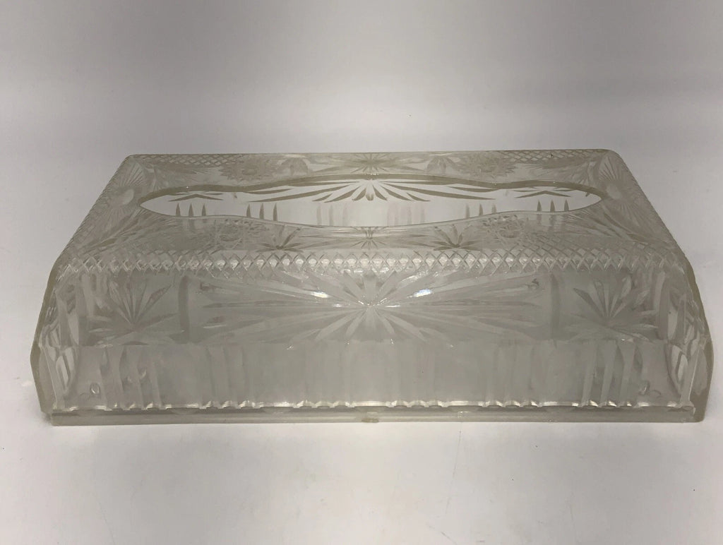Vintage 1960s MCM Tissue Box Cover Holder Starburst Acrylic Clear Plastic | eBay