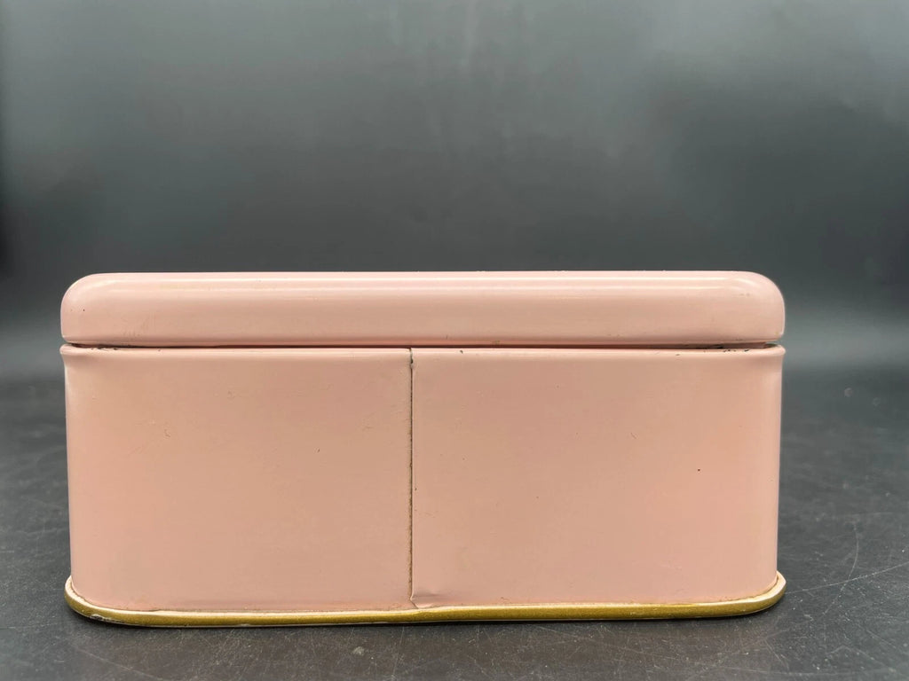 Vintage Ransburg 1950s MCM Hand Painted Pink and Gold Swirl Metal Tissue Box | eBay