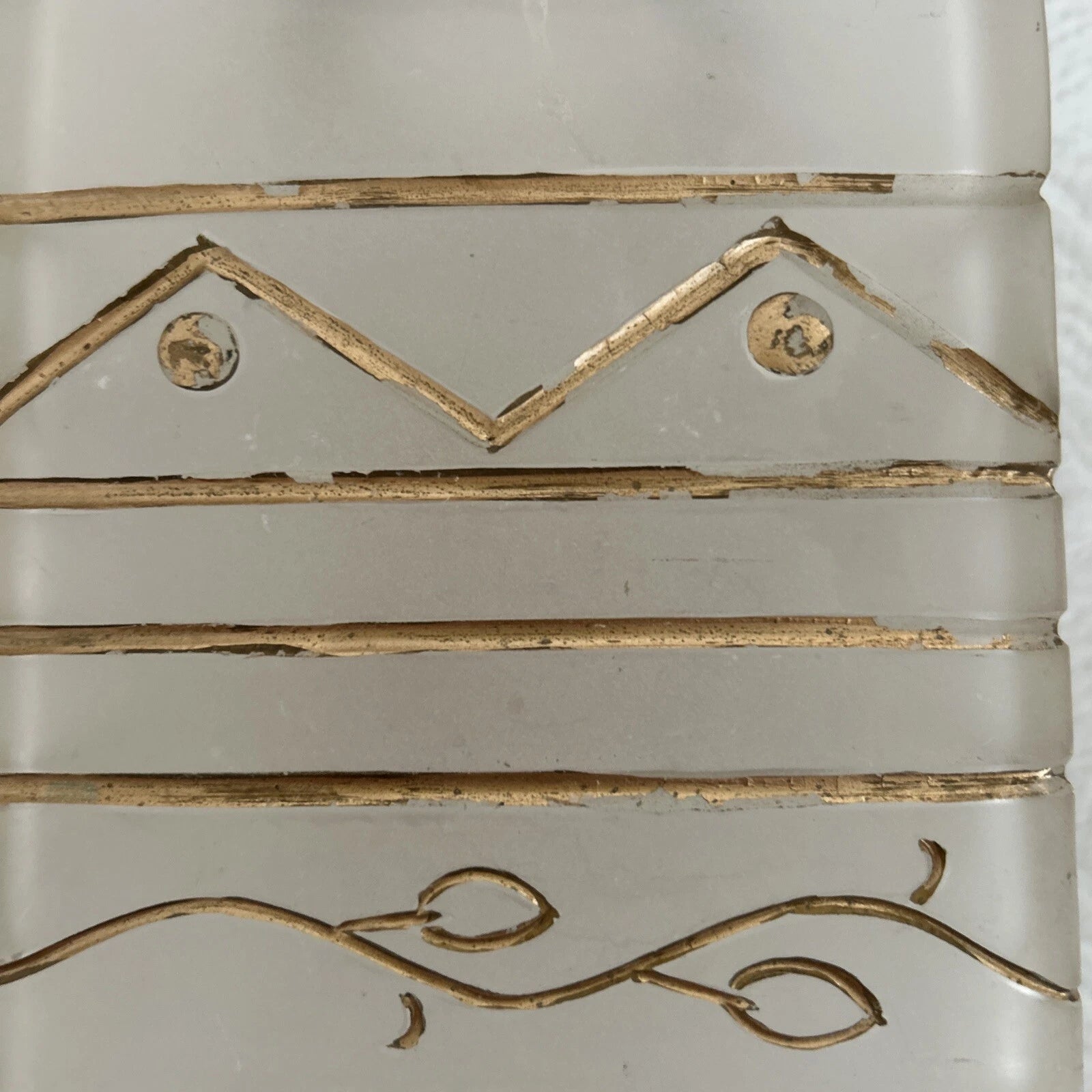 Wamsutta Monique Tissue Cube Box Cover Frosted Clear Resin Gold Accent Preowned | eBay