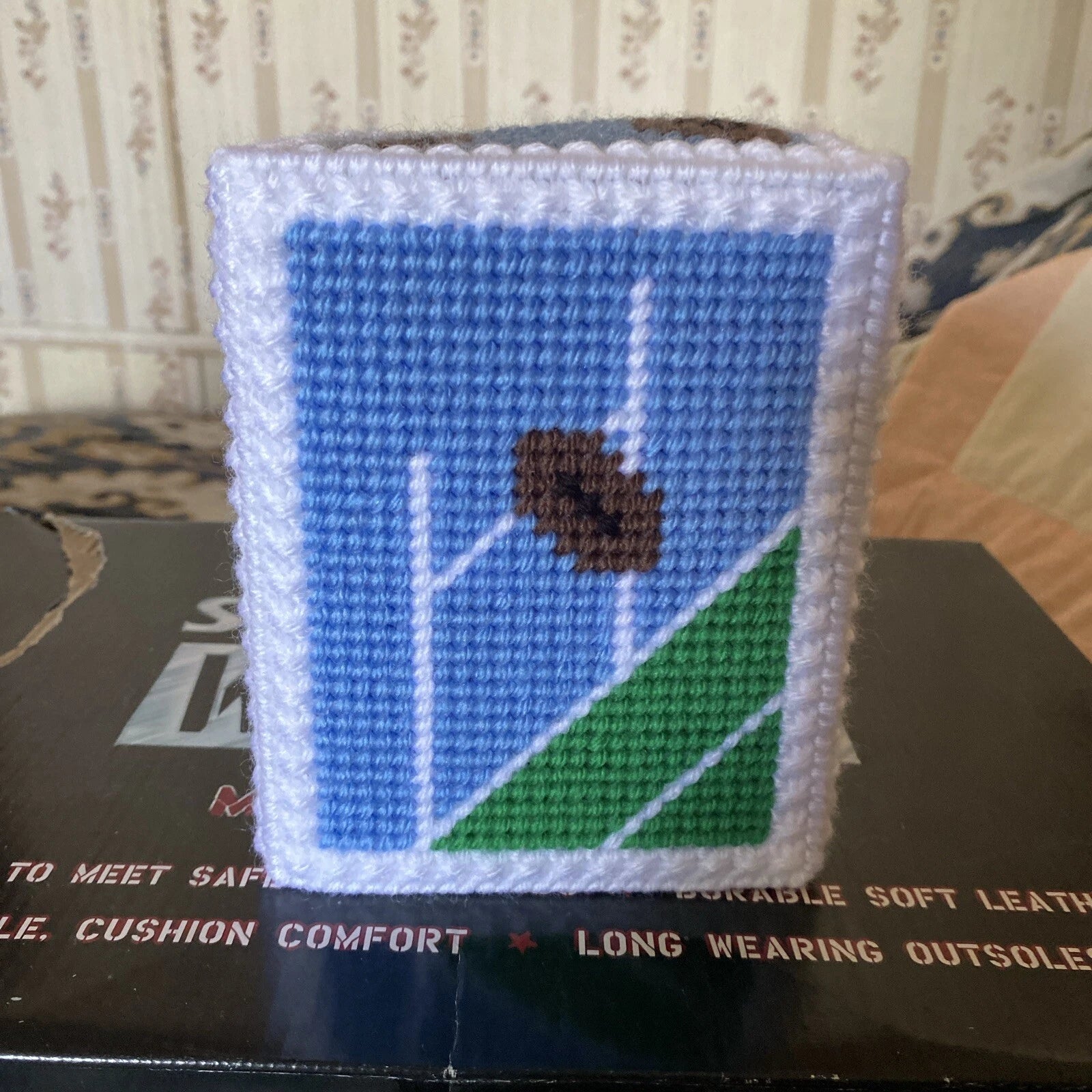 Handmade Plastic Craft Tissue Box Cover / Football Theme | eBay