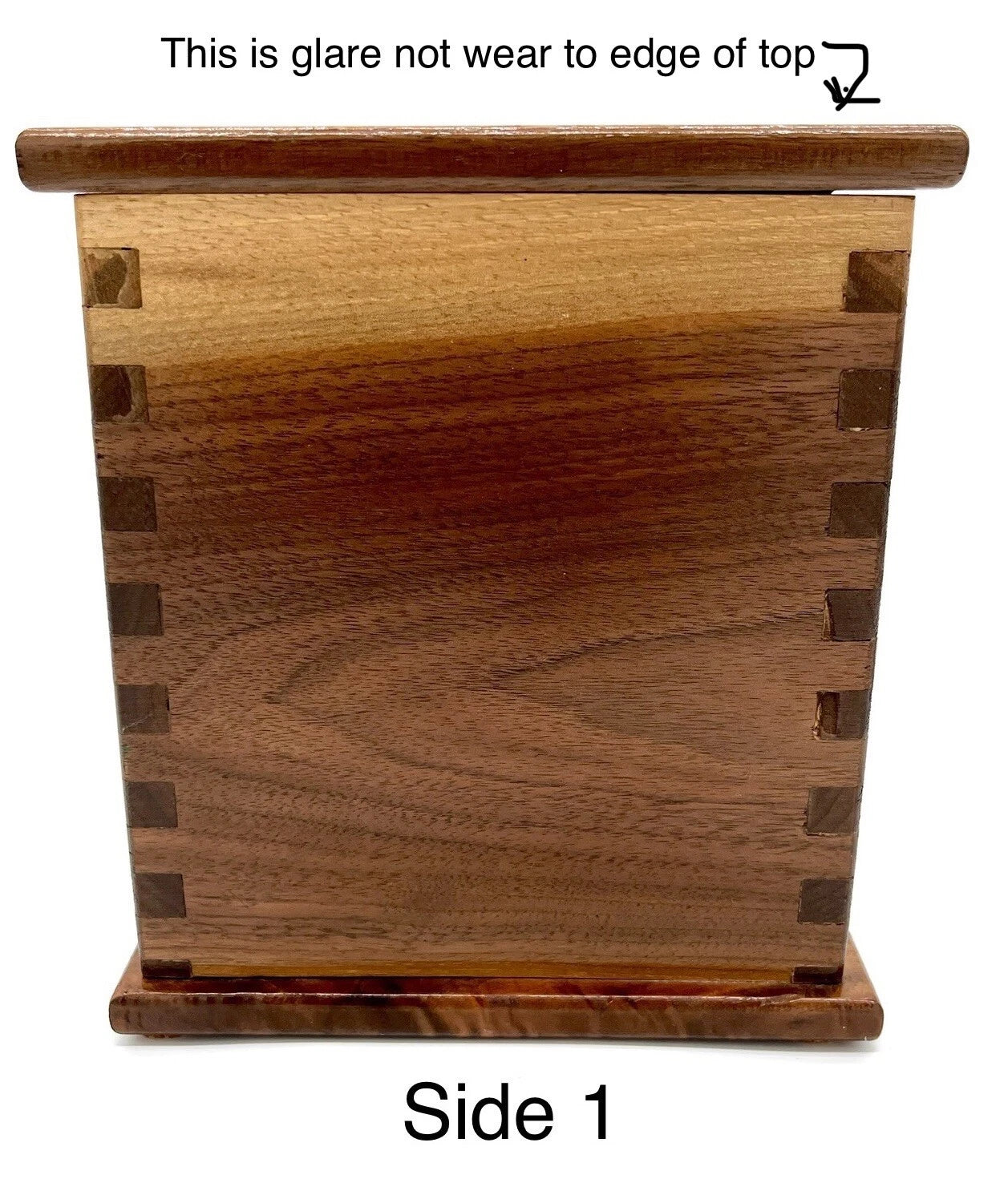 Vintage Solid Wood Square Dovetail Tissue Box Cover - BEAUTIFUL! | eBay