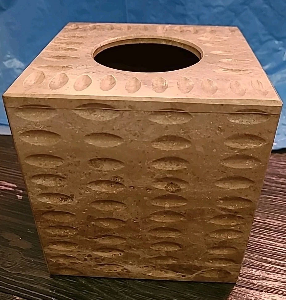 Waterstone Inc, SAN PABLO MOCHA/LIGHT Travertine Stone Tissue Box Holder | eBay