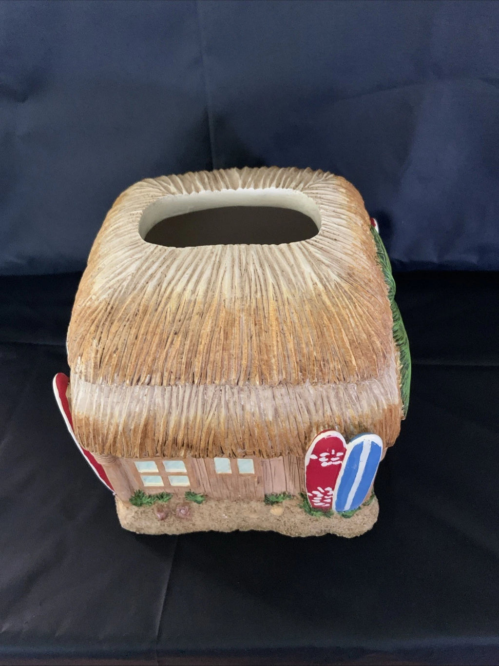 Tissue Box Cover Holder Tiki Hut Surf Board Tropical Beach House Hawaiian Heavy | eBay