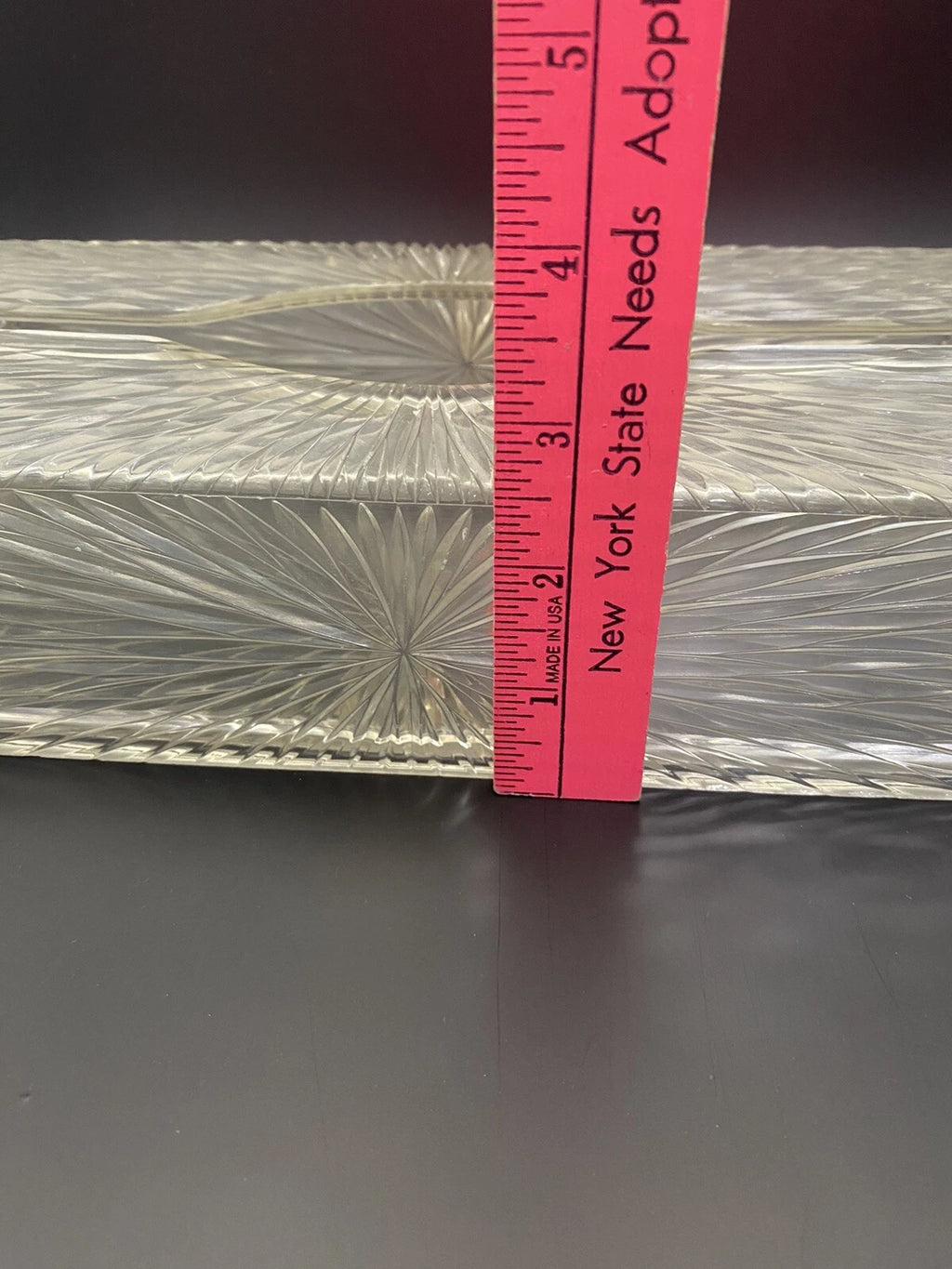 Vtg Home Decor Clear Lucite Starburst Tissue Box Holder Hollywood Regency GUC | eBay