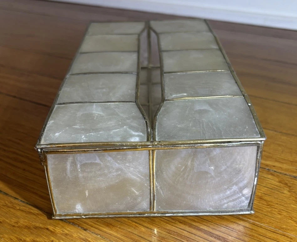 Vintage Capiz Shell Rectangular Tissue Kleenex Holder Gump's Made in Philippines | eBay