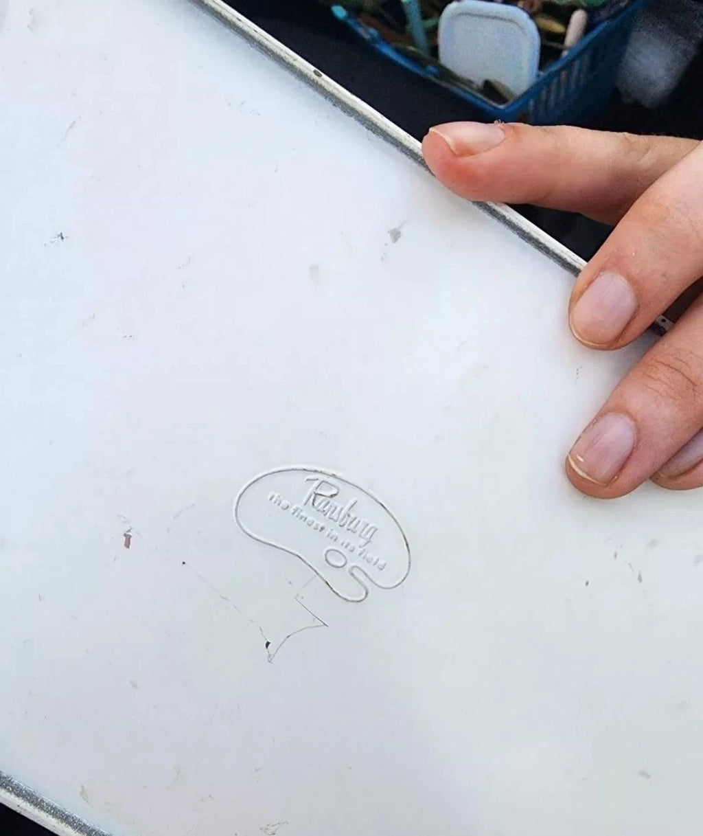 vintage 50s ransburg metal enamel hand painted tissue box cover wall mounted | eBay