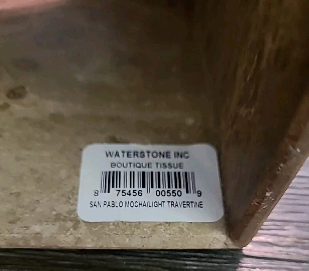 Waterstone Inc, SAN PABLO MOCHA/LIGHT Travertine Stone Tissue Box Holder | eBay