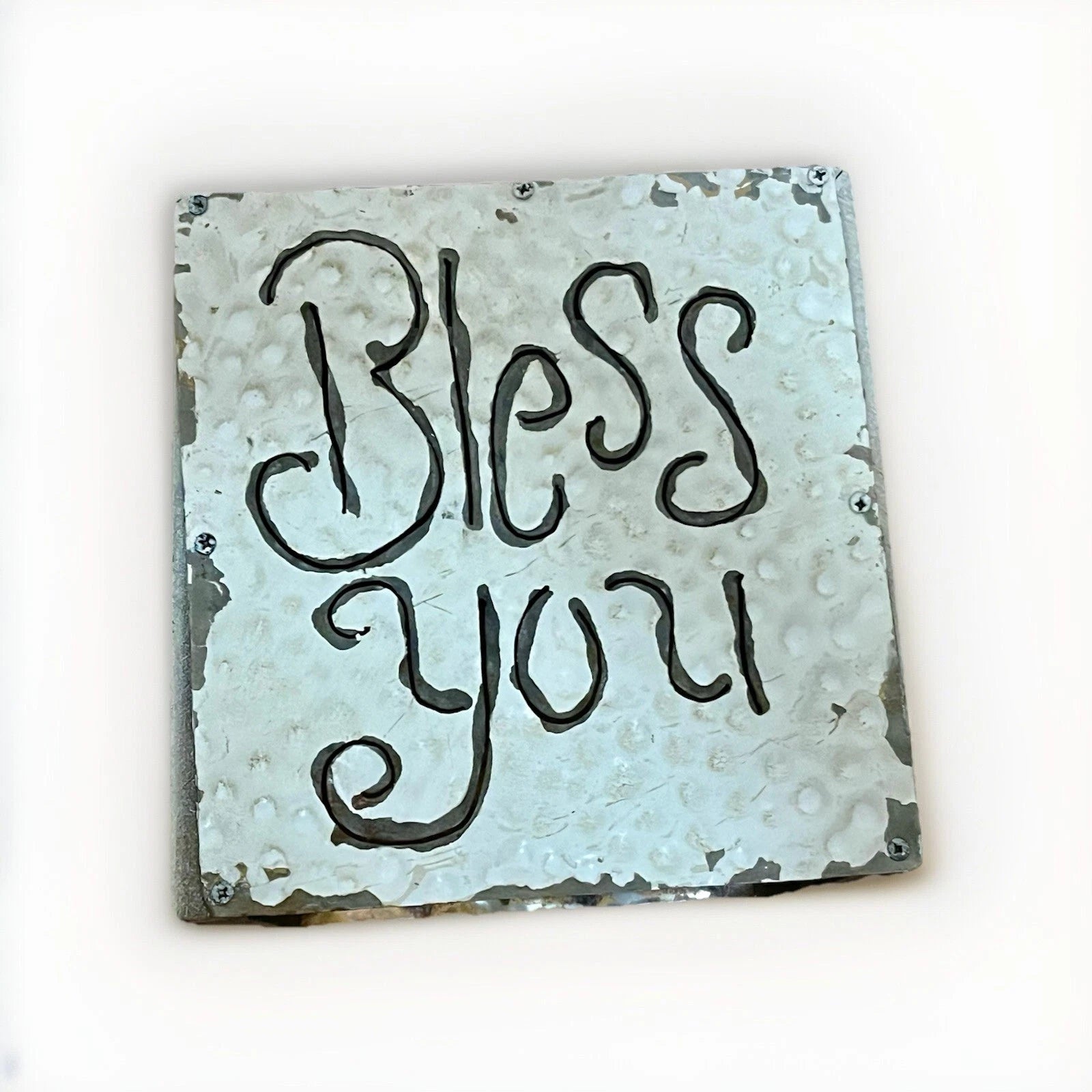 Vintage Wood Metal Bless You Tissue Box Cube Signed Kathleen Wedemeyer 6 X 6” | eBay