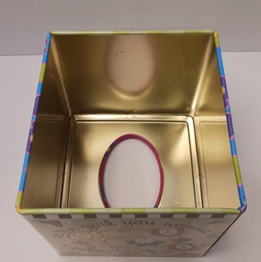 Vintage 2 Grrrls Tin Metal Tissue Box Cover Colorful Retro Style 2000 | eBay