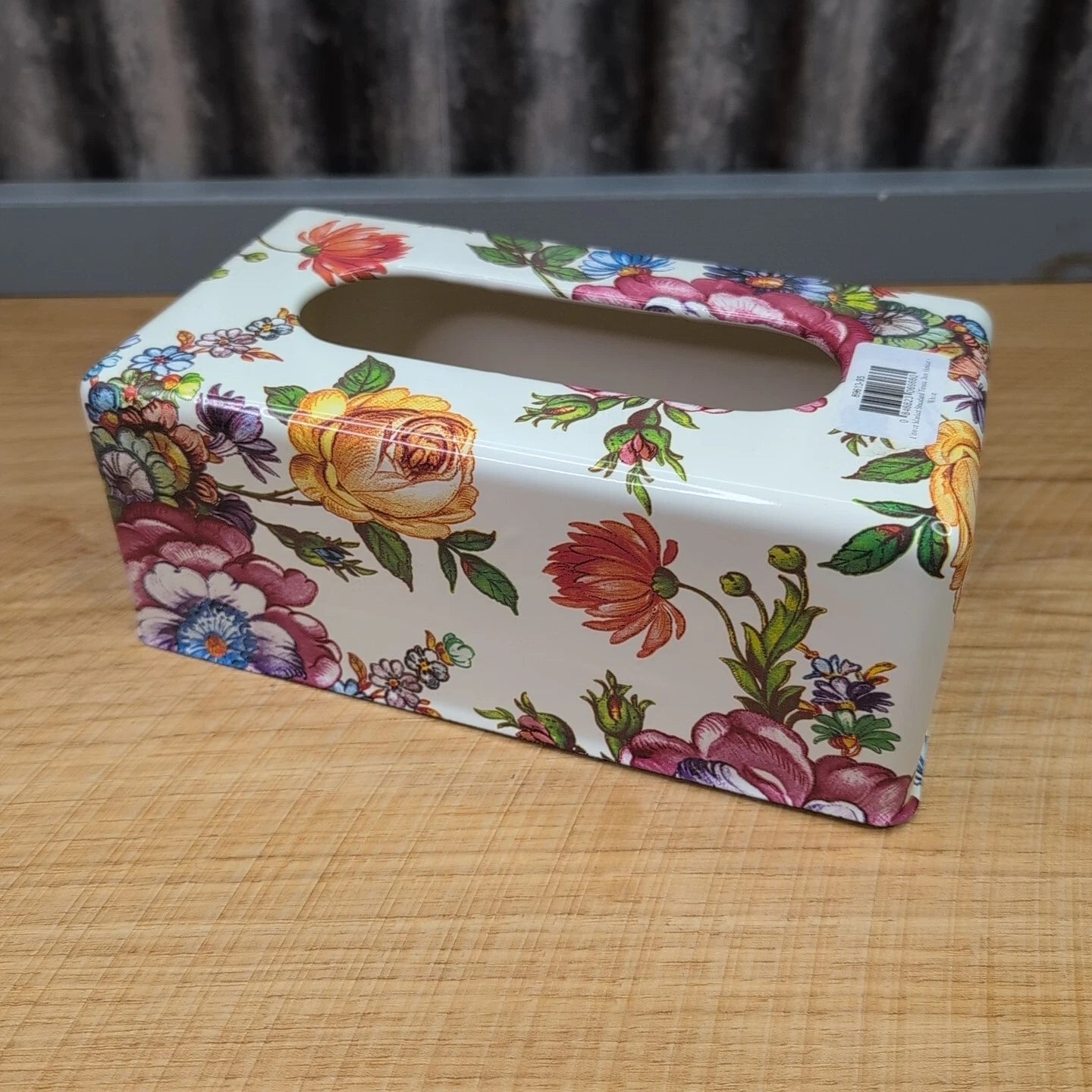 MacKenzie Childs Flower Market White Enamel Standard Tissue Box Holder Cover NWT | eBay