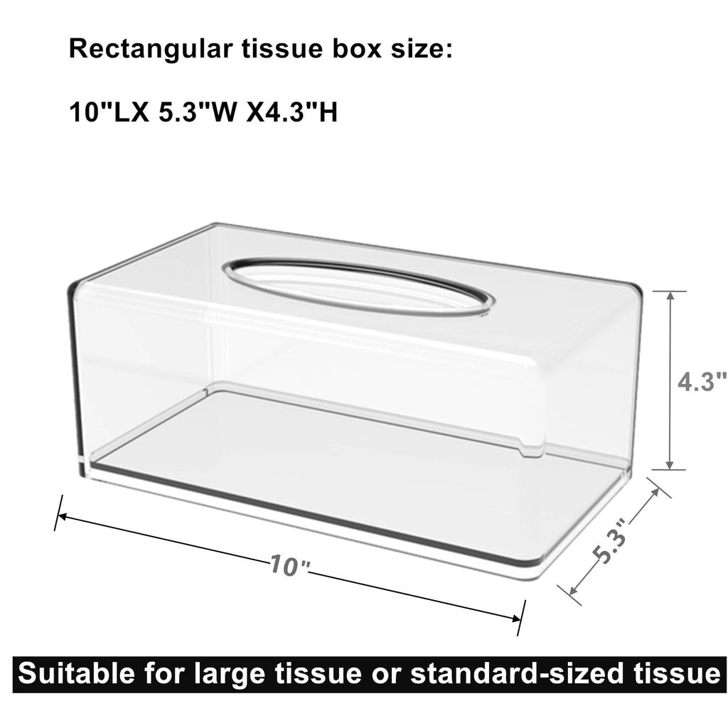 Yopay 2 Pack Clear Tissue Dispenser Box, Facial Acrylic Tissue Box Cover Holder, | eBay