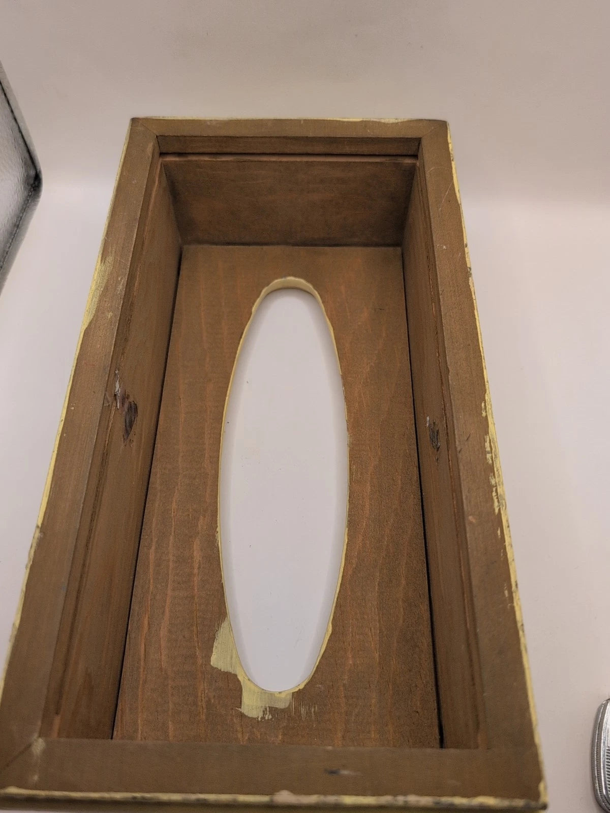 Vintage MCM Tissue Box Cover Yellow With Owl Design Wood & Plastic 11x6" | eBay