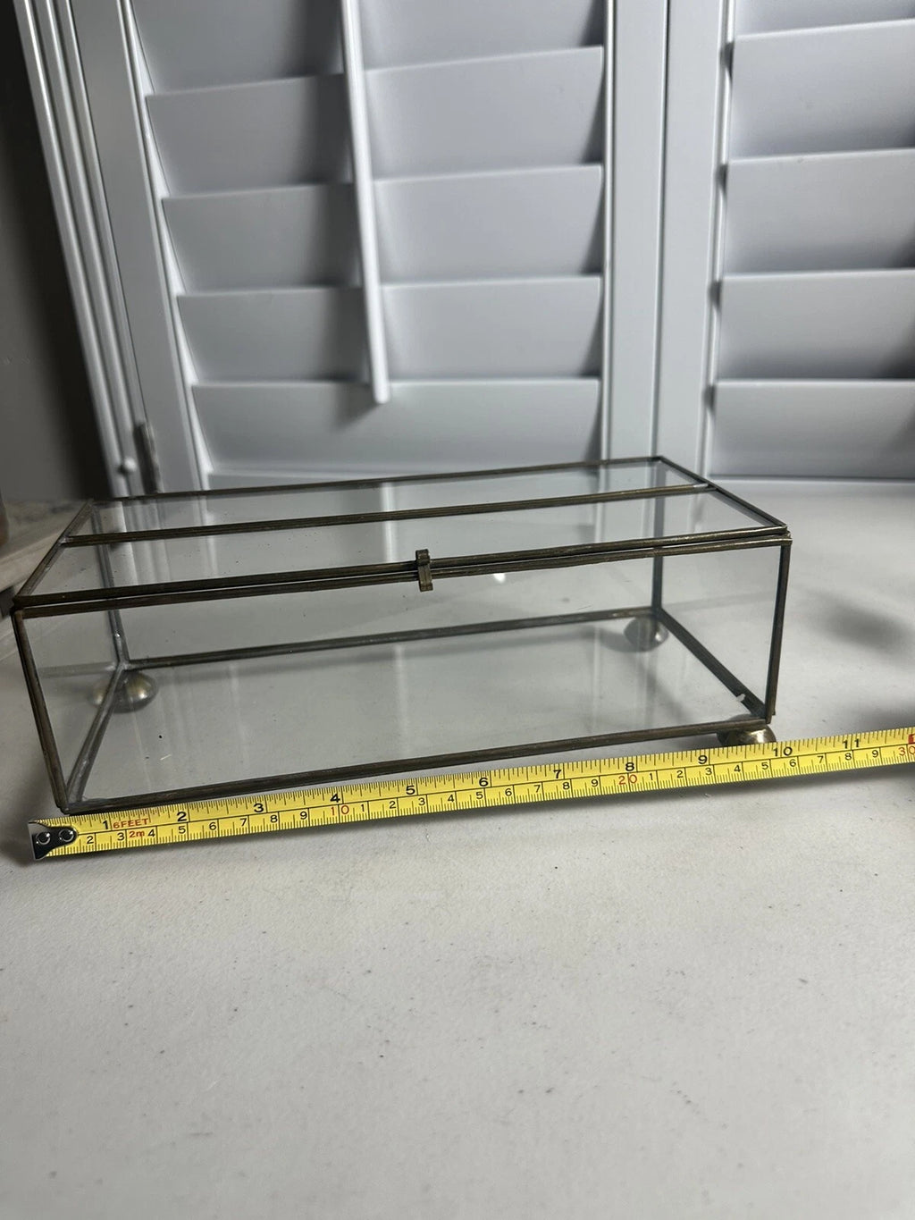 Vintage Old Brass & Glass Tissue Box, Rare | eBay