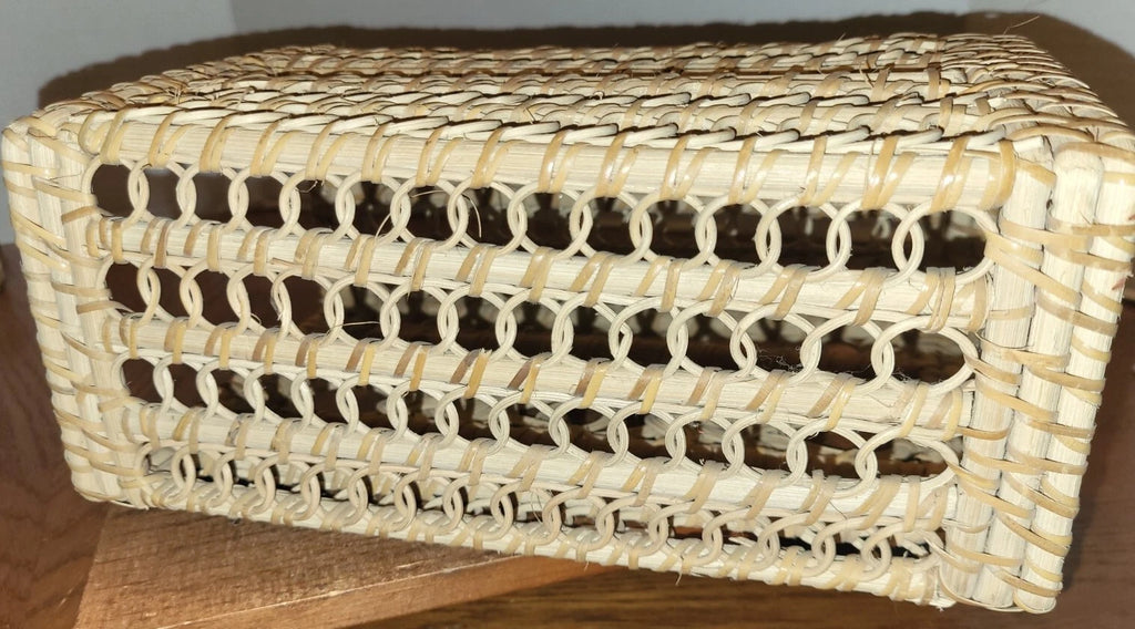 Vintage Wicker Tissue Box Cover Holder Woven Rattan Boho | eBay