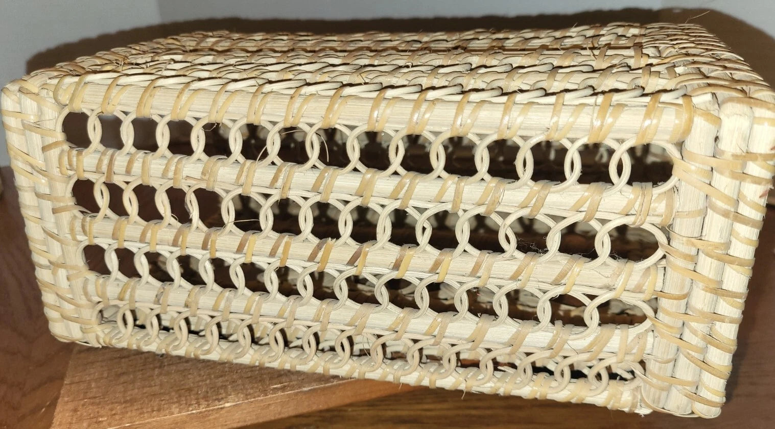 Vintage Wicker Tissue Box Cover Holder Woven Rattan Boho | eBay