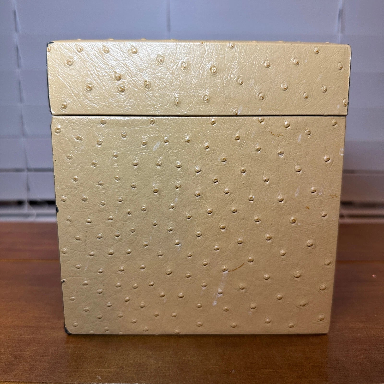 Vintage Labrazel Tissue Box Cover Textured Tan Leather | eBay