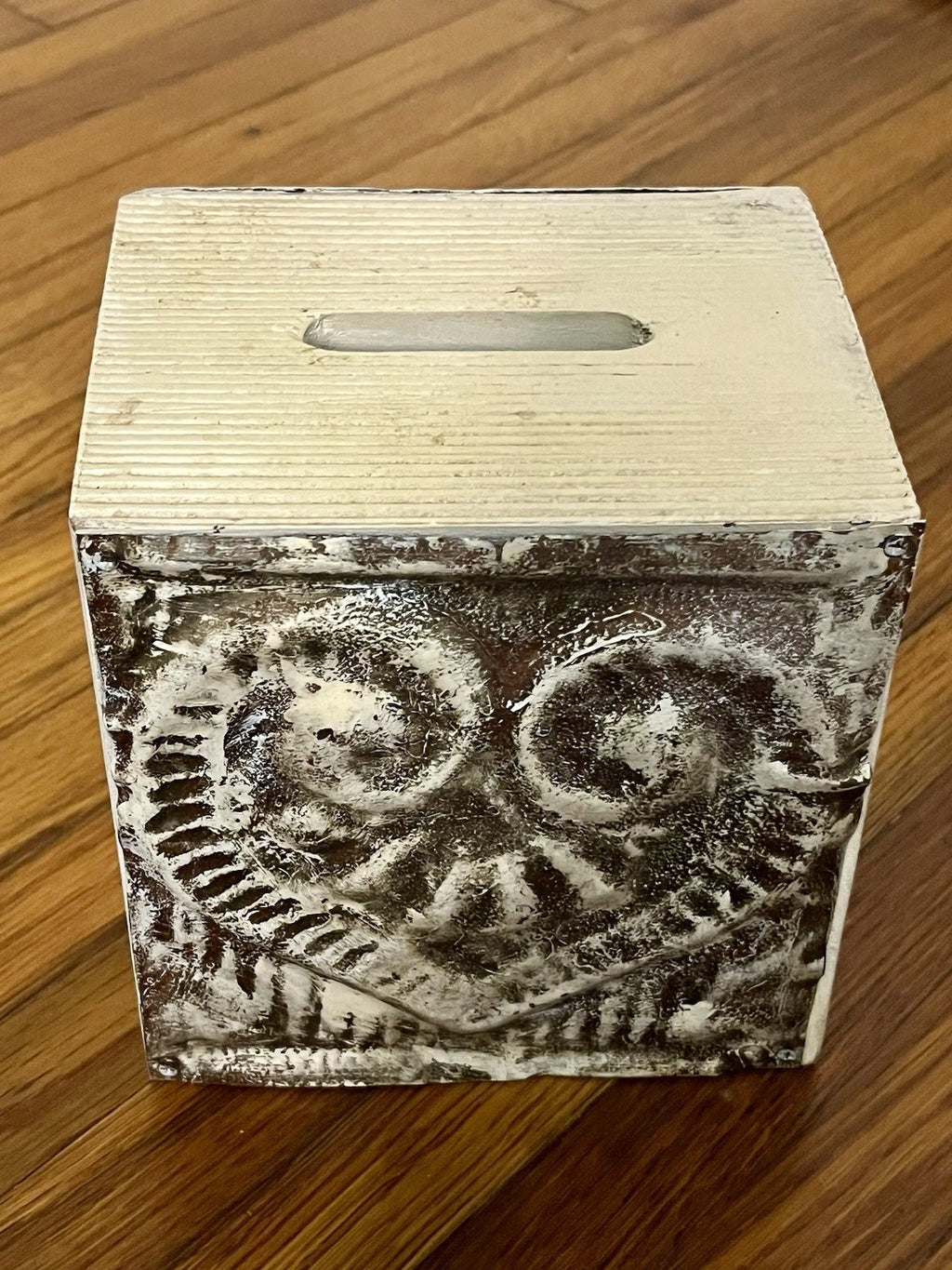 Vintage Wood Metal Bless You Tissue Box Cube Signed Kathleen Wedemeyer 6 X 6” | eBay