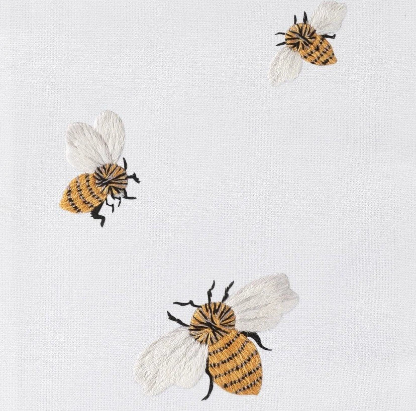 Bees Tissue Box Cover - White Cotton New | eBay