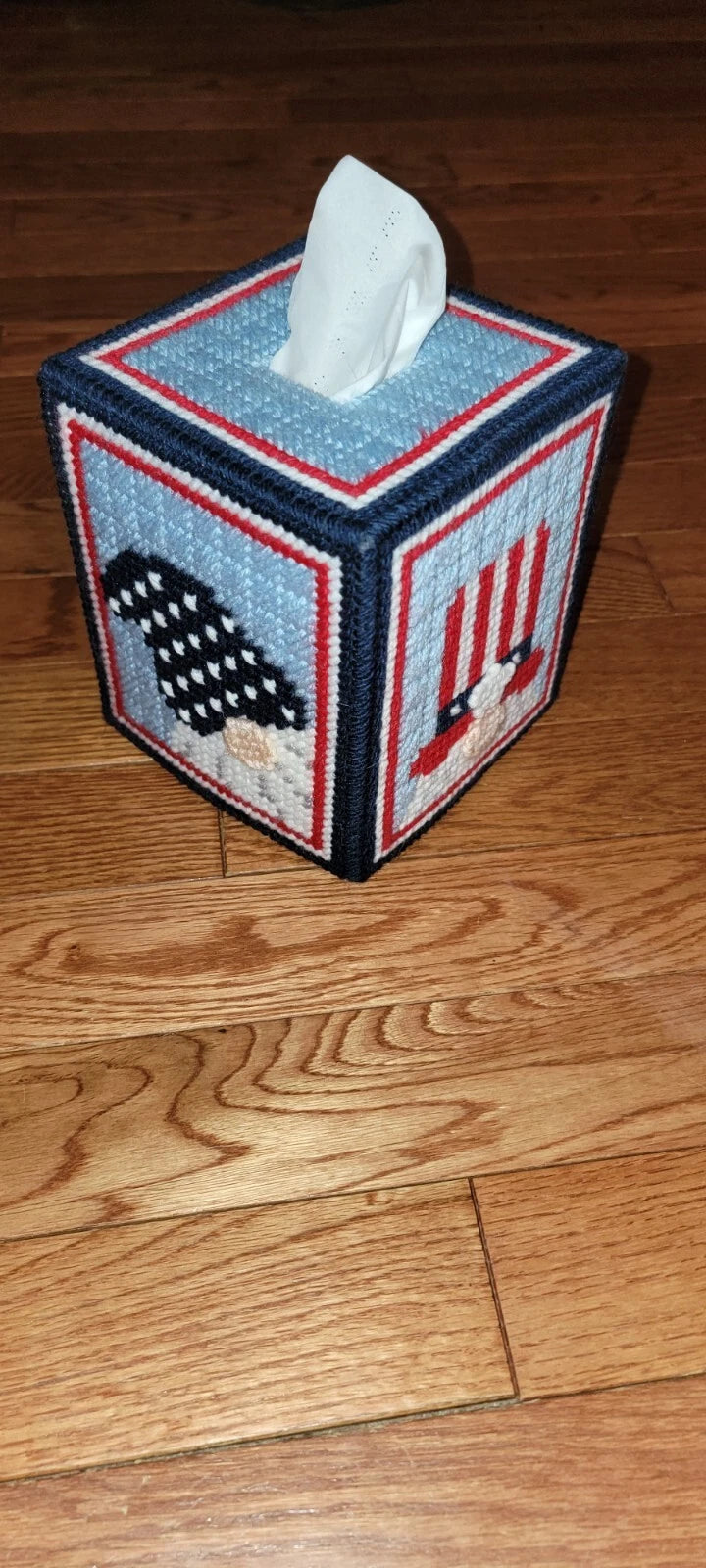 PEEKABOO PATRIOTIC GNOME HANDMADE TISSUE BOX COVER | eBay