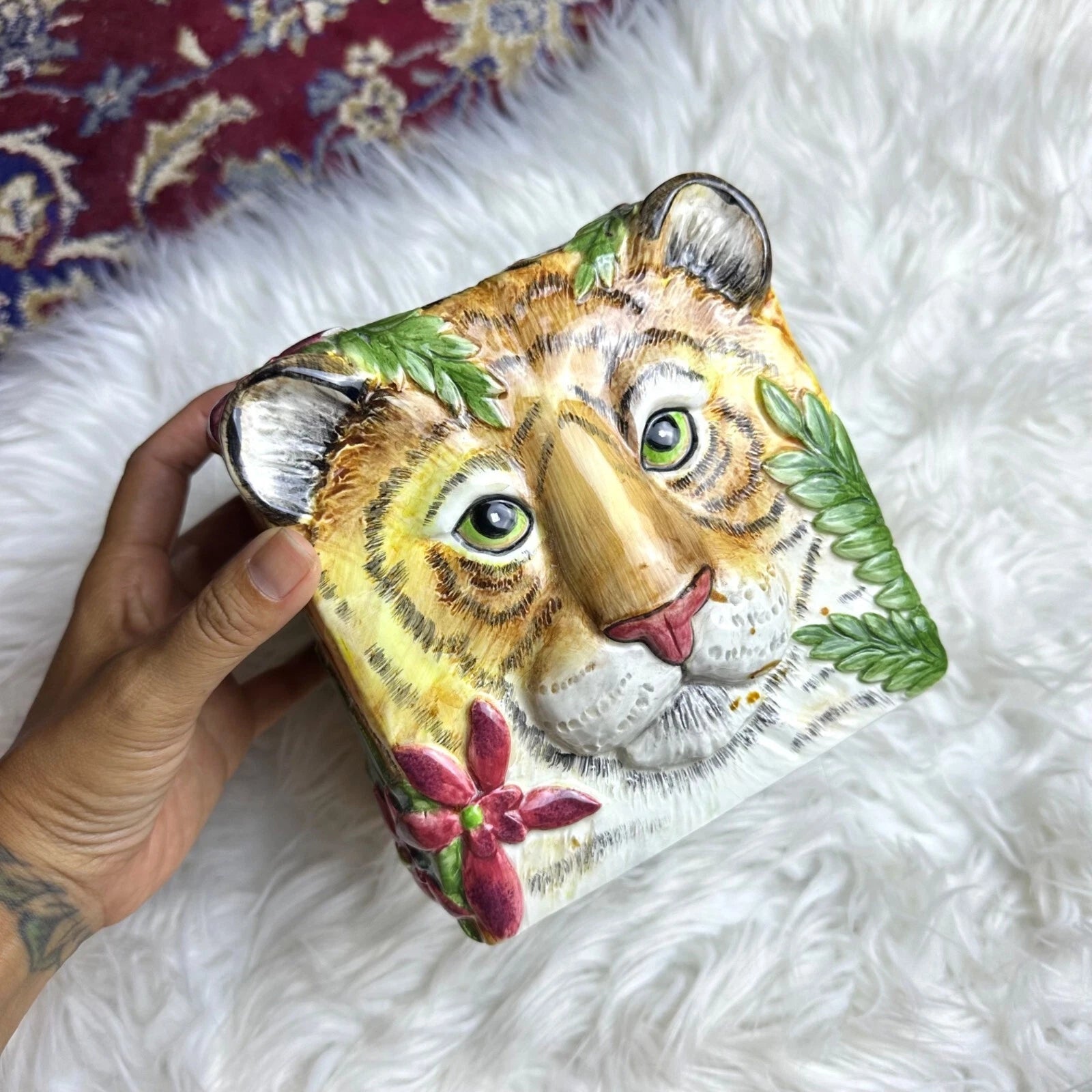 Fitz and Floyd Lion Tissue Box Cover Classics Serengeti Safari Ceramic Jungle | eBay