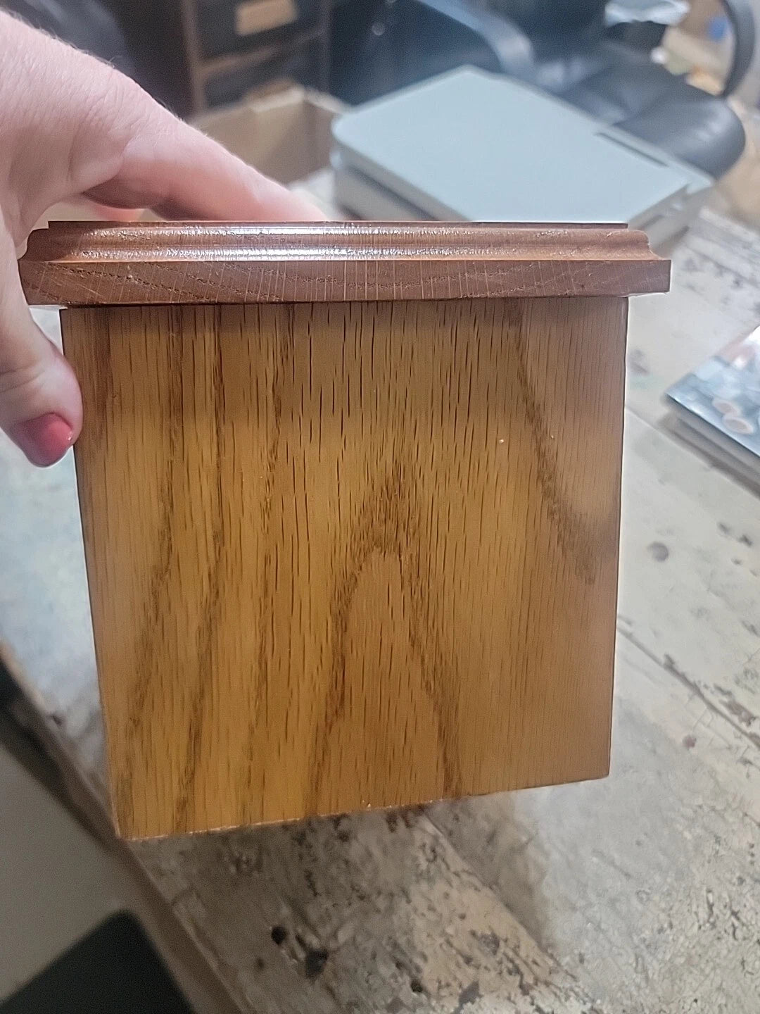 Vintage Craiger Custom Designs Solid Oak Stand Up Tissue Box Cover | eBay