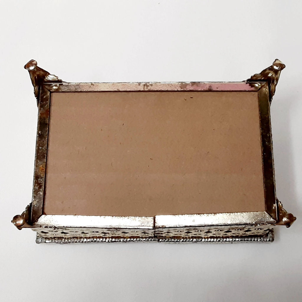 Vtg Footed Metal Pocket Tissue Box Ornate Jeweled Hollywood Regency , As-Is | eBay