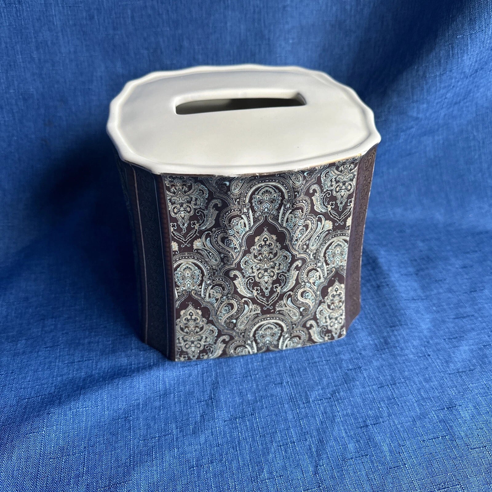 Croscill Royalton Tissue Box Cover Rare | eBay