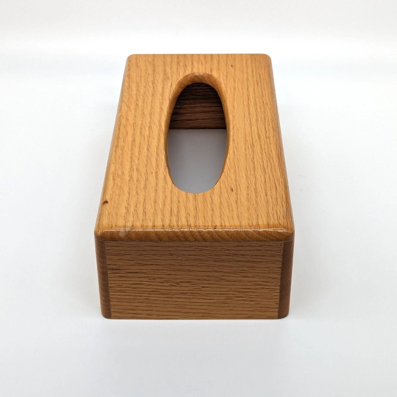 Vintage Oak Tissue Box Cover Dispenser Solid Wood Rectangle Rustic Traditional | eBay