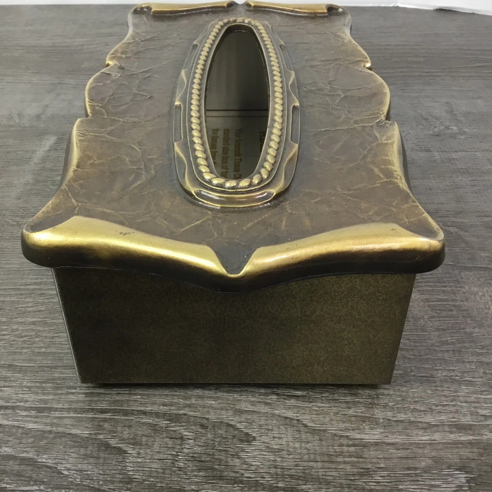 Vtg 1970's Brass Amerock Carriage House Tissue Box Dispenser Cover Complete | eBay